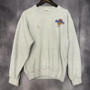 Vintage Hard‎ Rock Cafe Sweatshirt Men's Medium Gray Nashville Long Sleeve